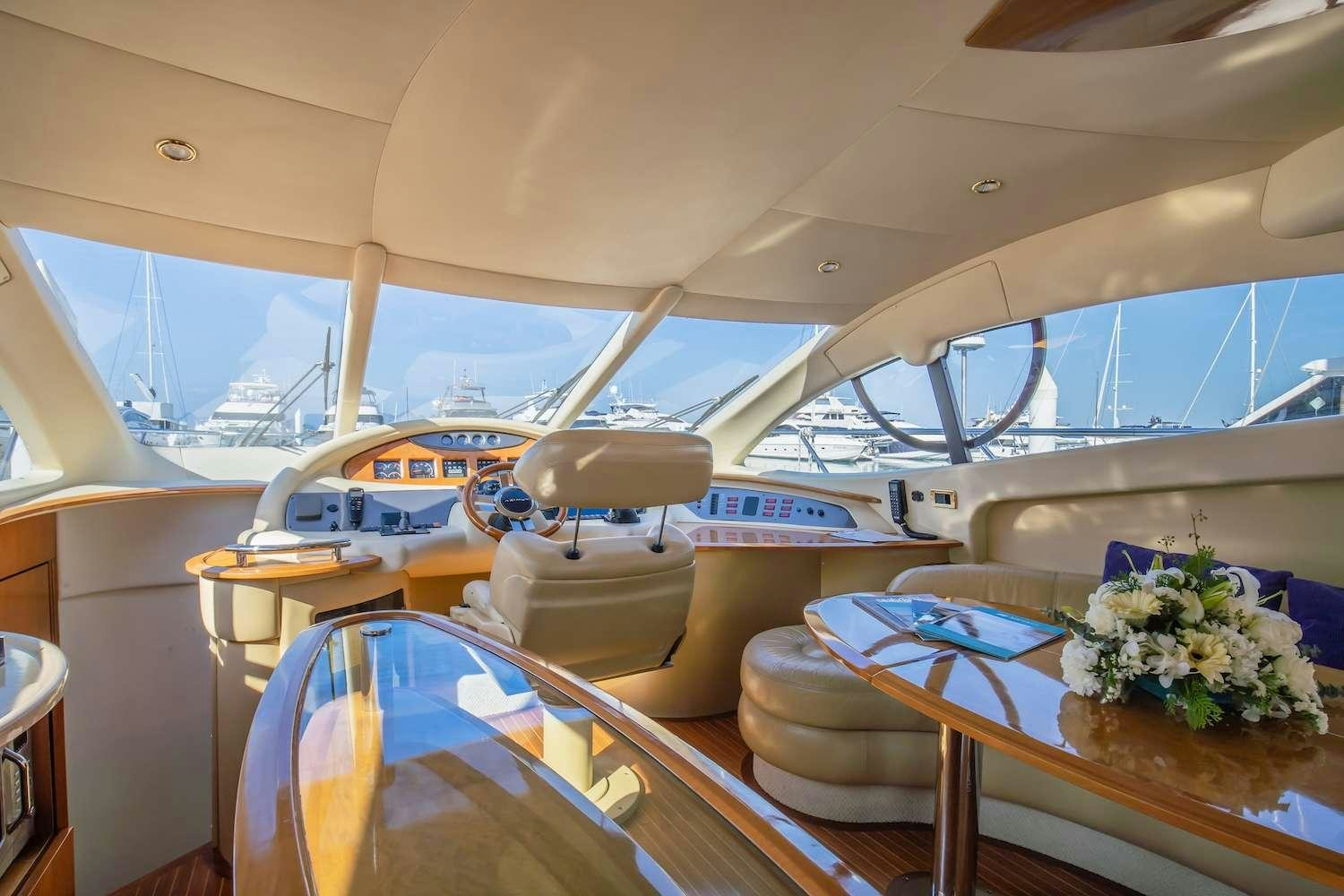 a cockpit of an airplane aboard AFTER 8 Yacht for Charter