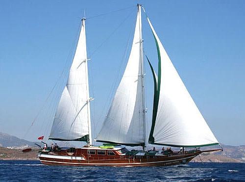 a sailboat on the water aboard KAPTAN YILMAZ Yacht for Charter