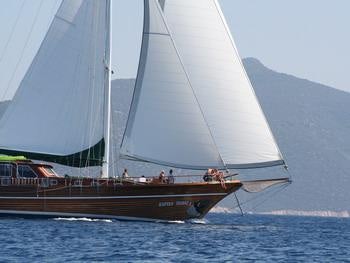 a boat sailing on the sea aboard KAPTAN YILMAZ Yacht for Charter