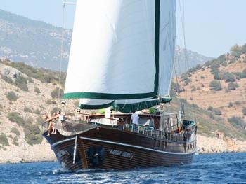 a sailboat on the water aboard KAPTAN YILMAZ Yacht for Charter