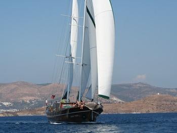 a sailboat on the water aboard KAPTAN YILMAZ Yacht for Charter