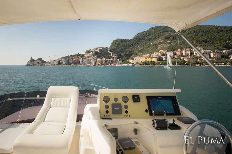 a boat on the water aboard EL PUMA Yacht for Charter