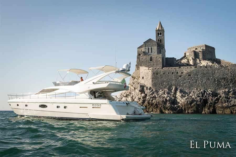 a boat in the water aboard EL PUMA Yacht for Charter