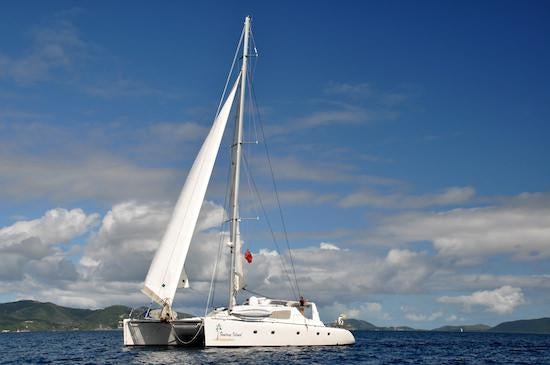 a sailboat on the water aboard PELICAN Yacht for Charter