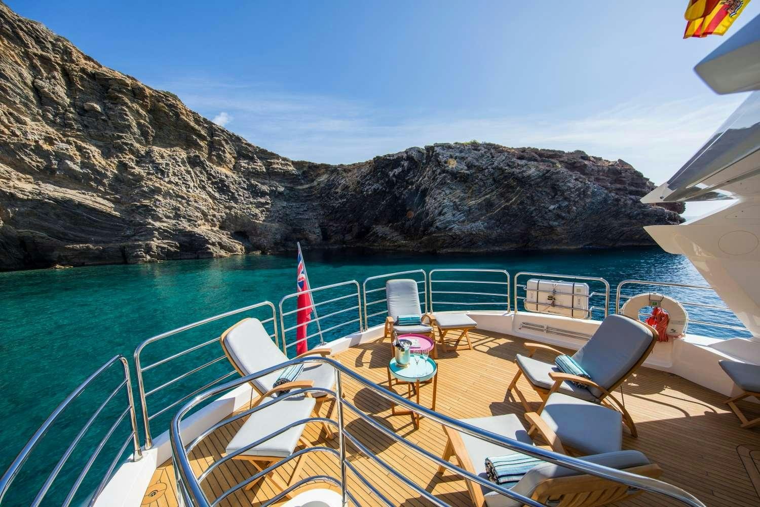 a boat on the water aboard PLAY THE GAME Yacht for Charter