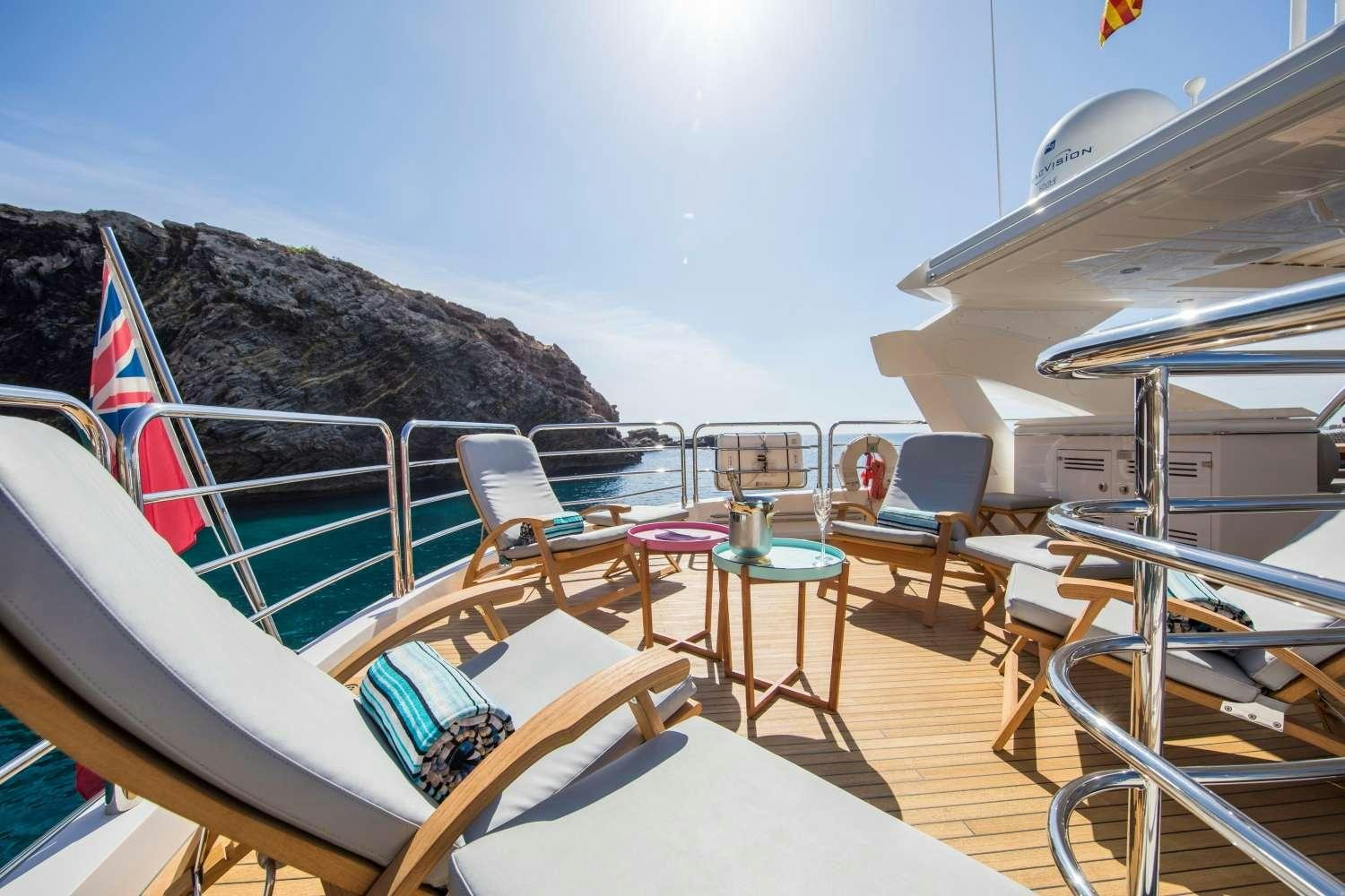 a boat on the water aboard PLAY THE GAME Yacht for Charter