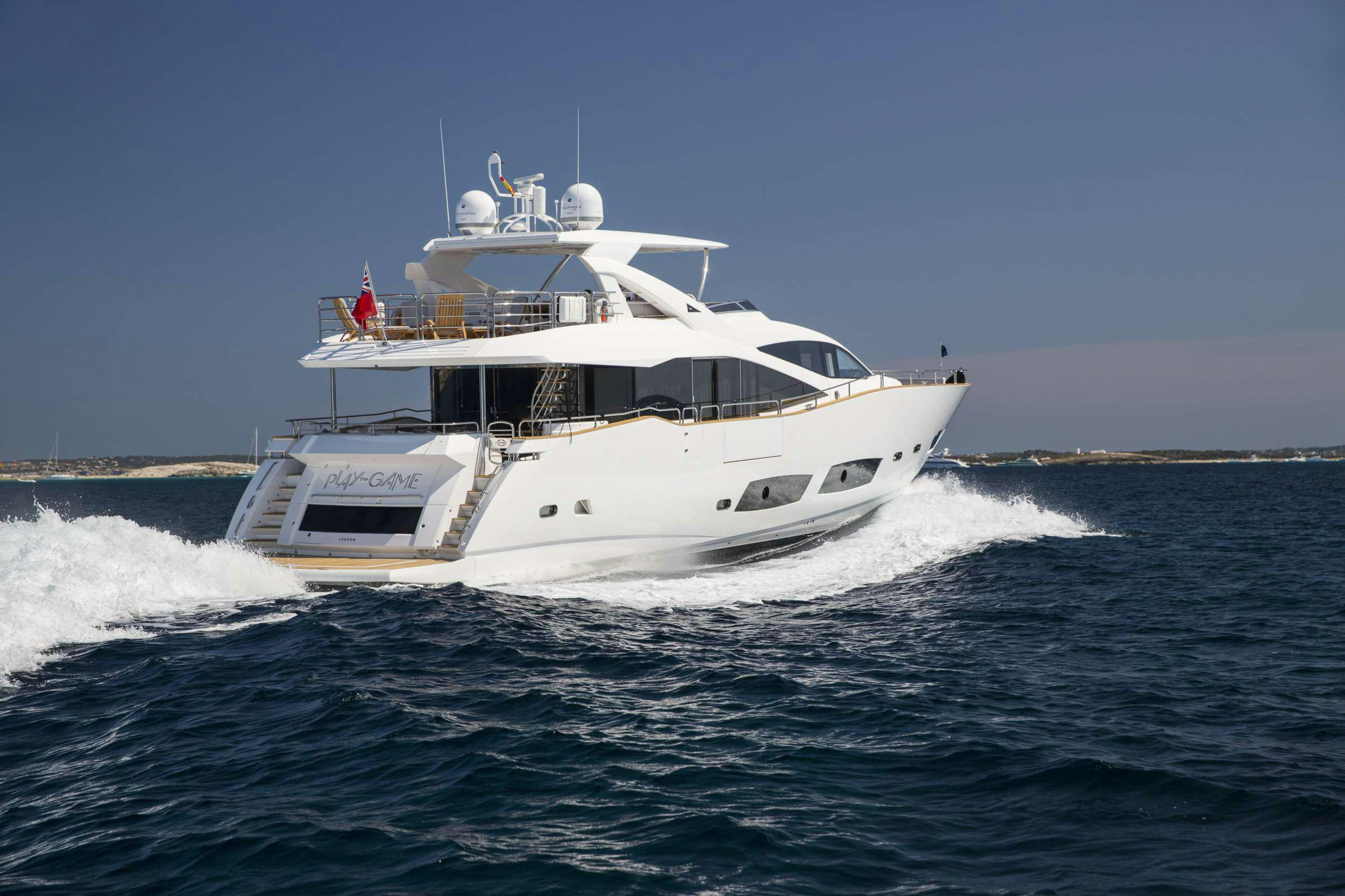 a boat on the water aboard PLAY THE GAME Yacht for Charter