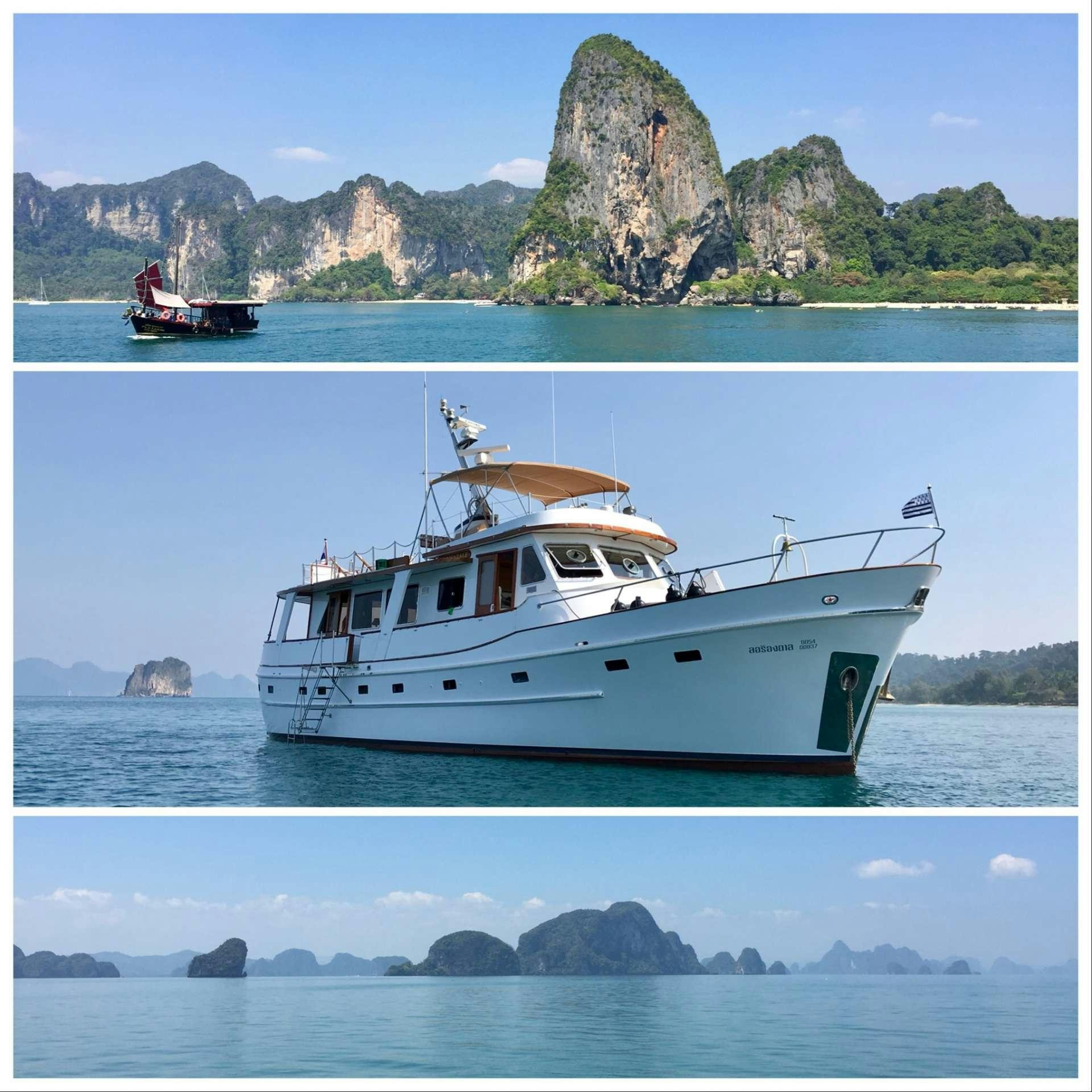 a boat in the water aboard L'ORIENTALE Yacht for Charter