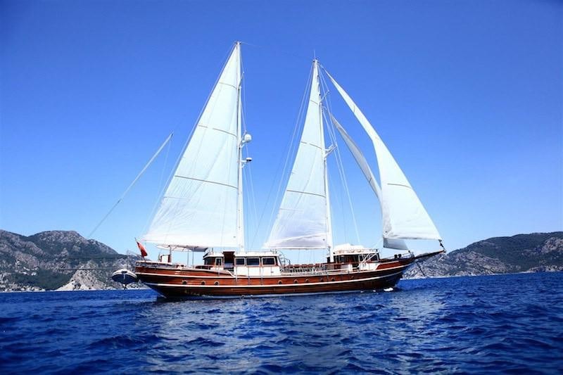 a sailboat on the water aboard NURTEN A Yacht for Charter