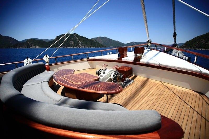 a boat on the water aboard NURTEN A Yacht for Charter