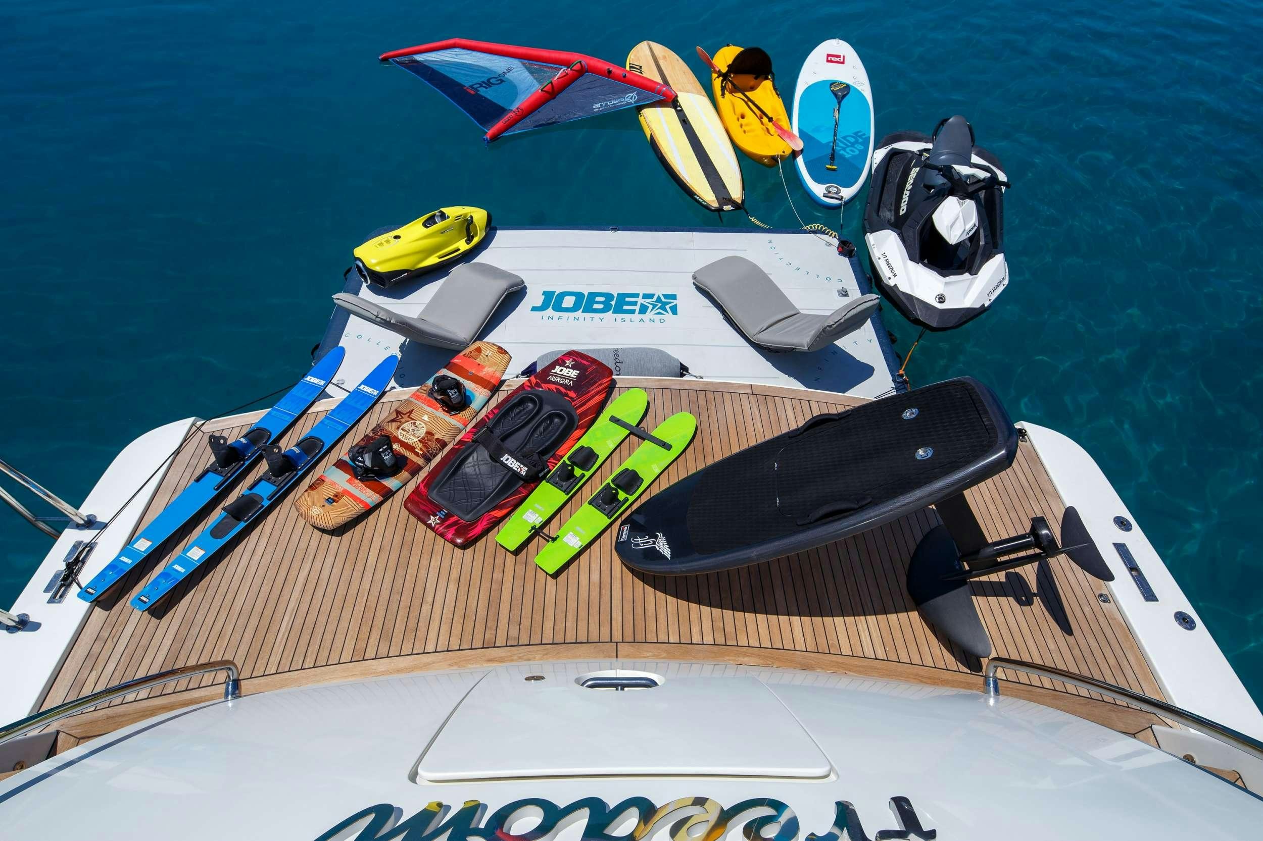 logo aboard FREEDOM Yacht for Charter