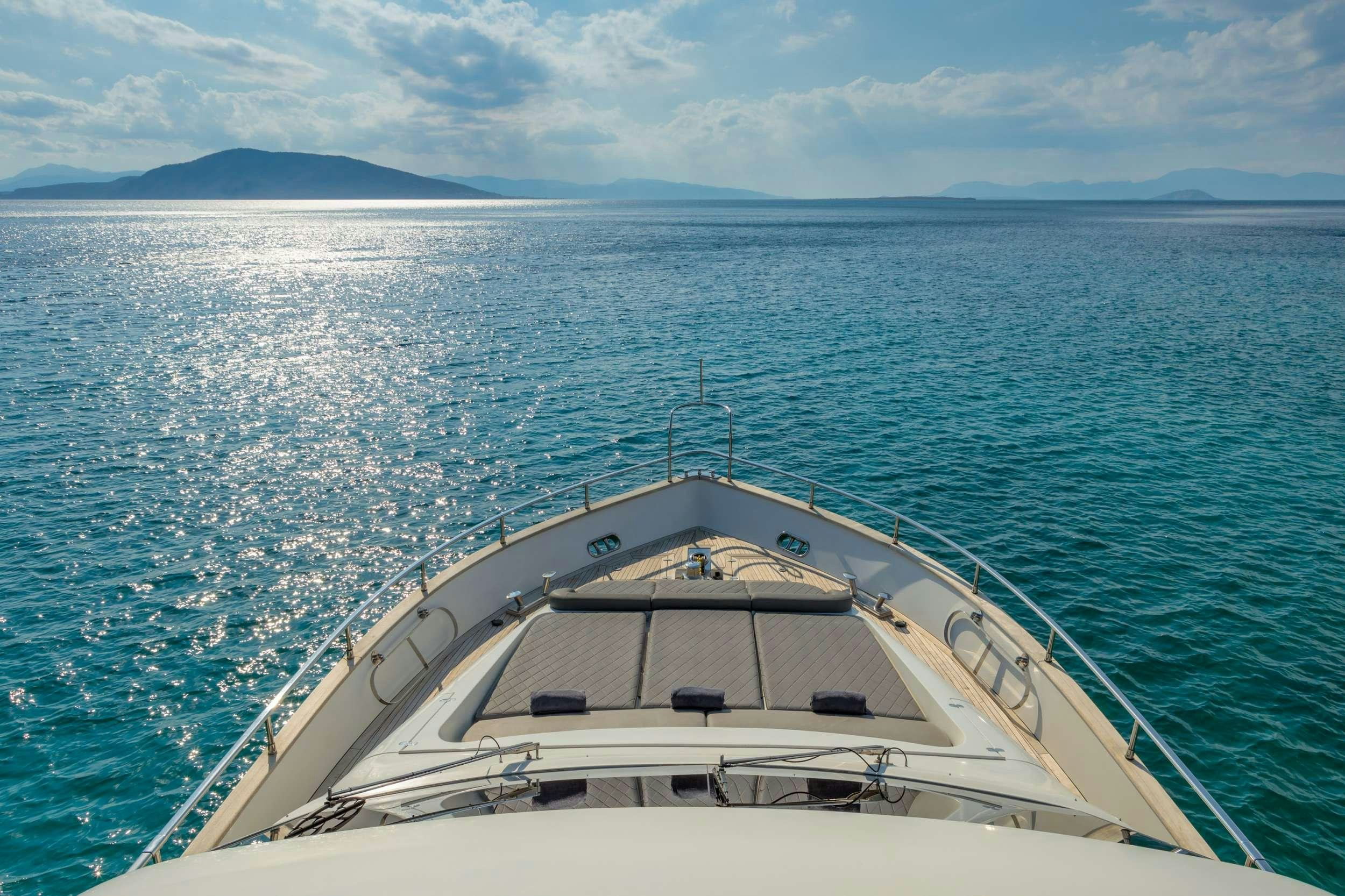 a boat on the water aboard FREEDOM Yacht for Charter