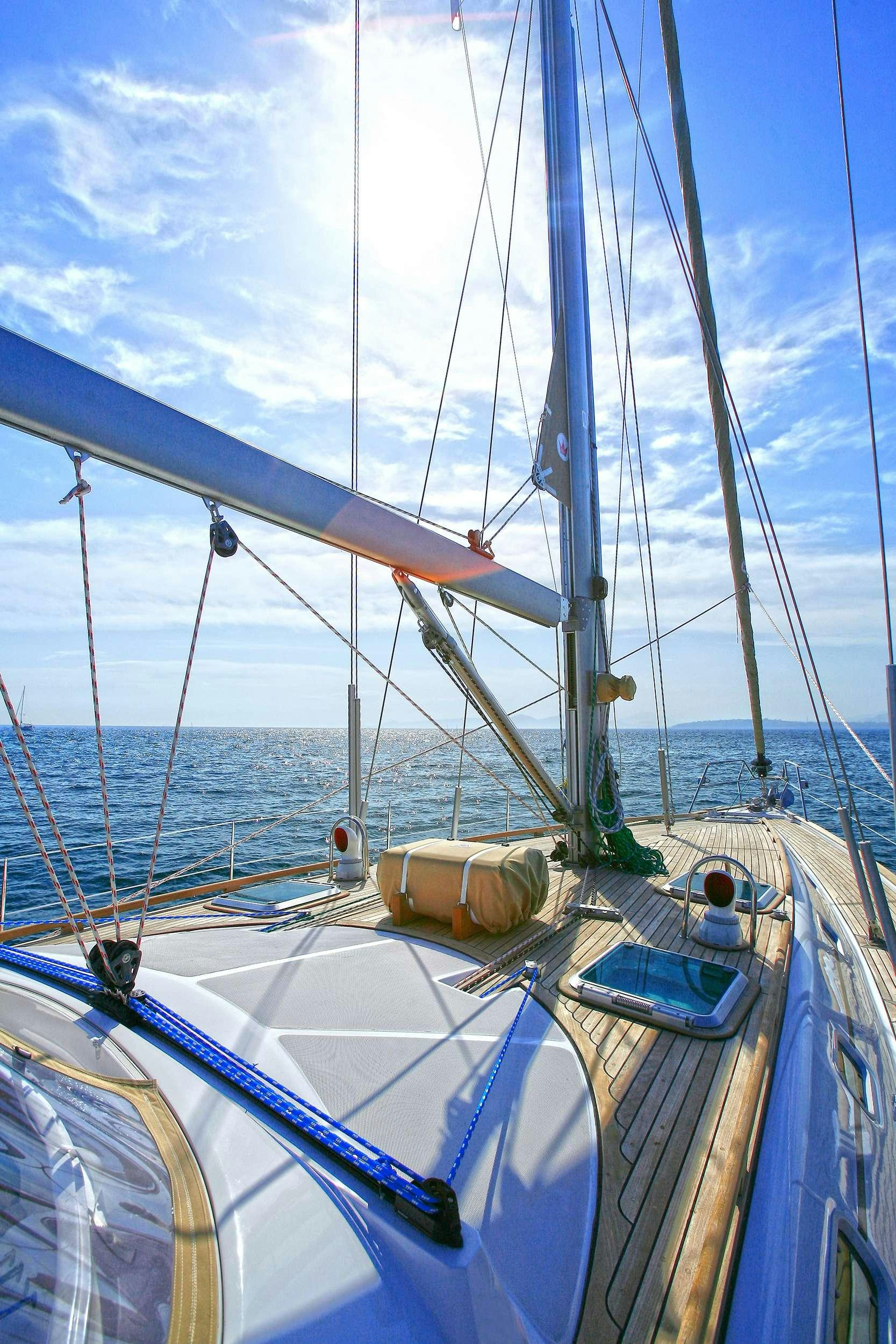 a boat on the water aboard MYTHOS Yacht for Charter