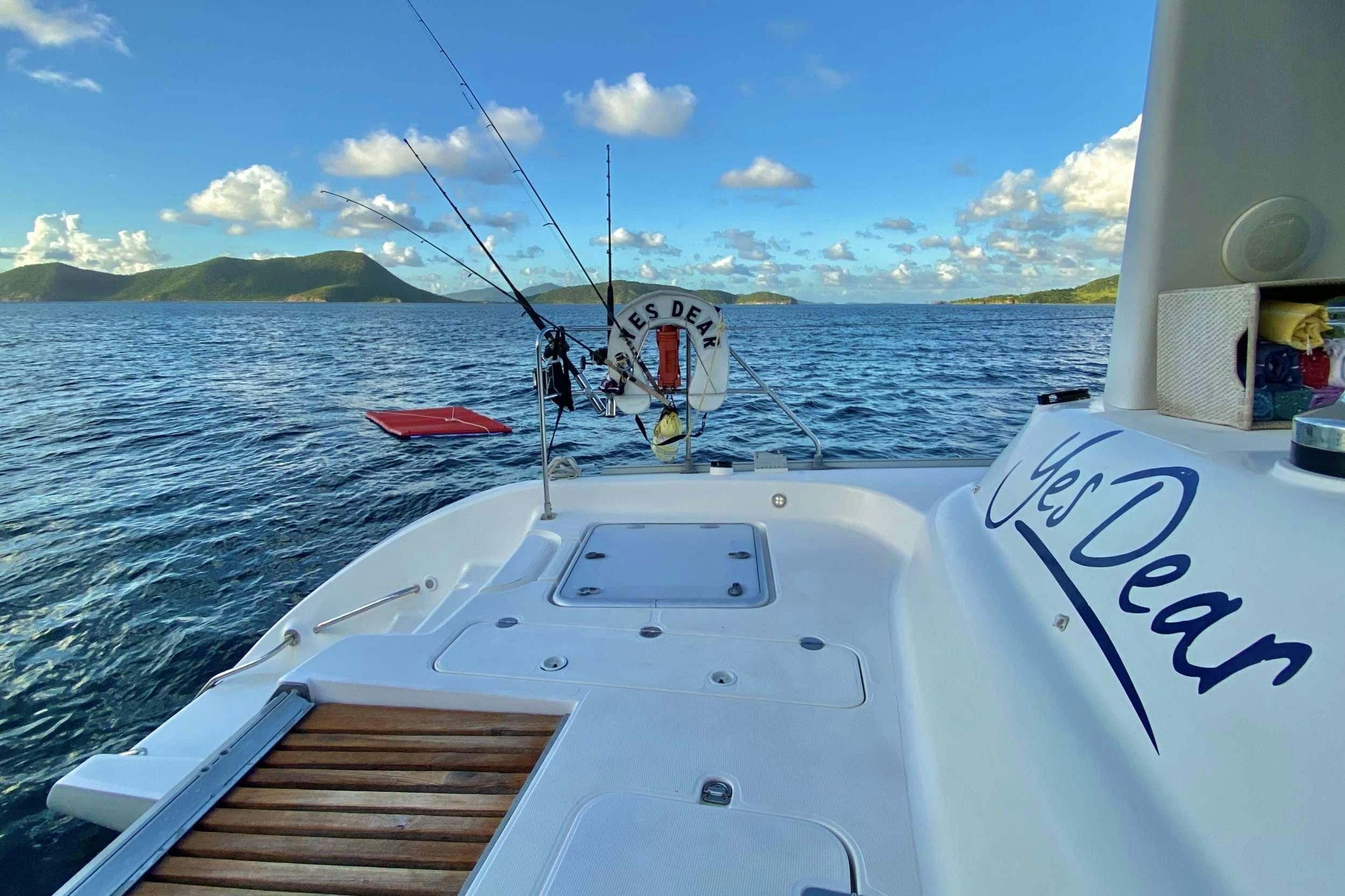 a boat on the water aboard YES DEAR Yacht for Charter