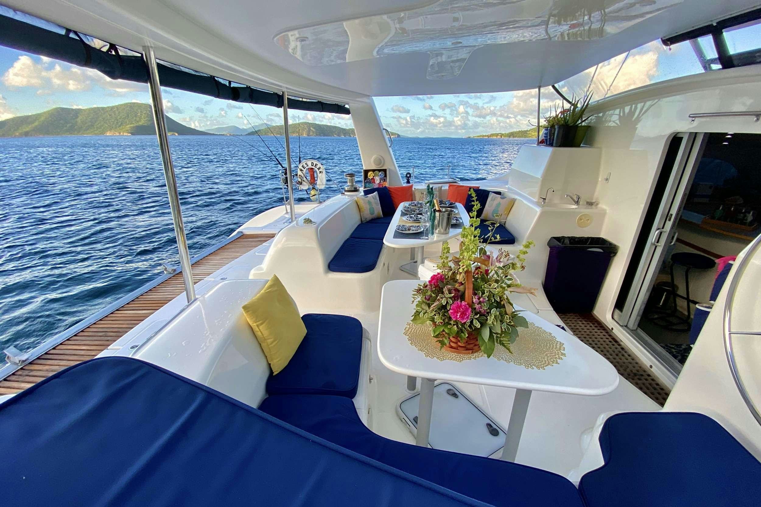 a boat on the water aboard YES DEAR Yacht for Charter