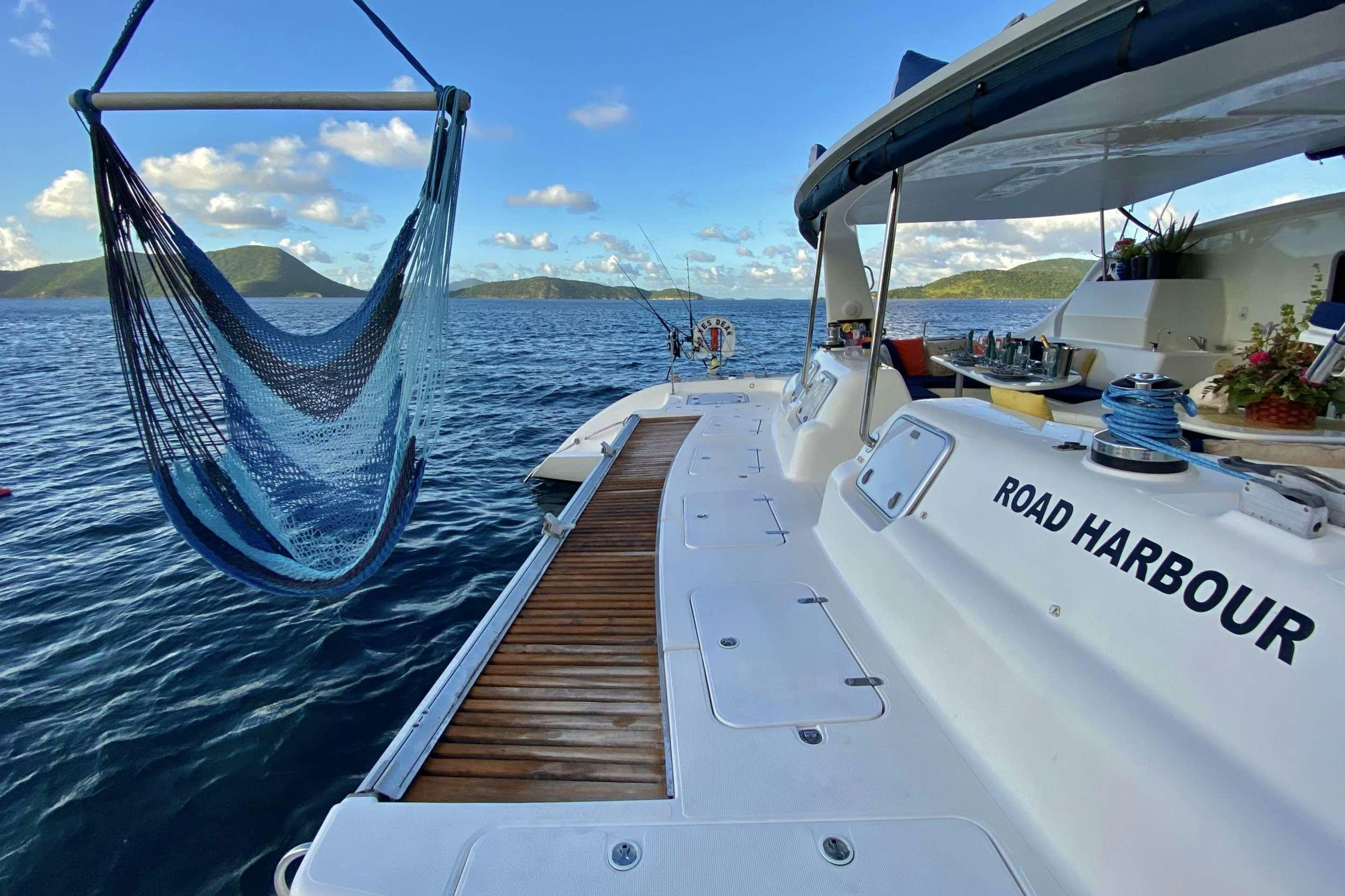 a boat on the water aboard YES DEAR Yacht for Charter
