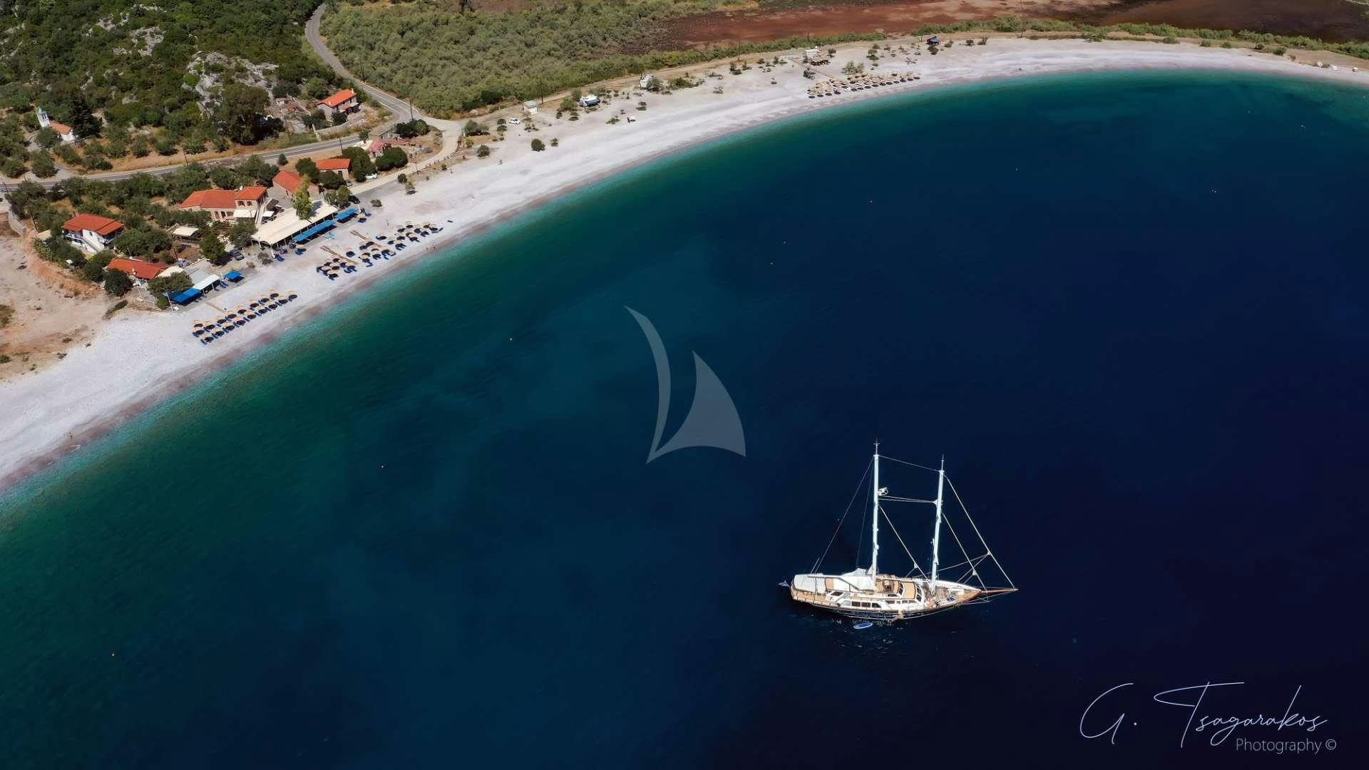 a boat in the water aboard ALTHEA Yacht for Charter