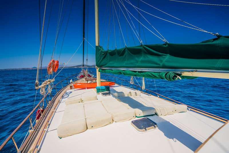 a boat on the water aboard GOLDEN PRINCESS Yacht for Charter