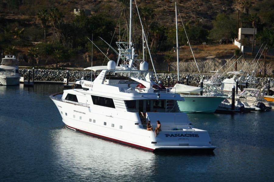 a boat in the water aboard PANACHE Yacht for Charter