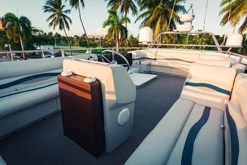 a suitcase on a boat aboard ATLANTIS II Yacht for Charter