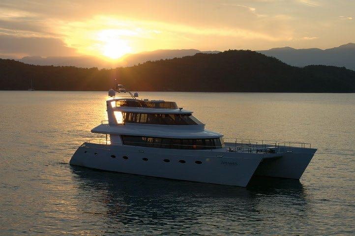 a boat on the water aboard ATLANTIS II Yacht for Charter