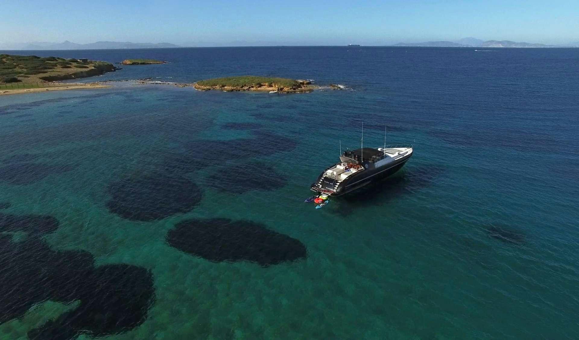 a ship in the water aboard TURN ON Yacht for Charter