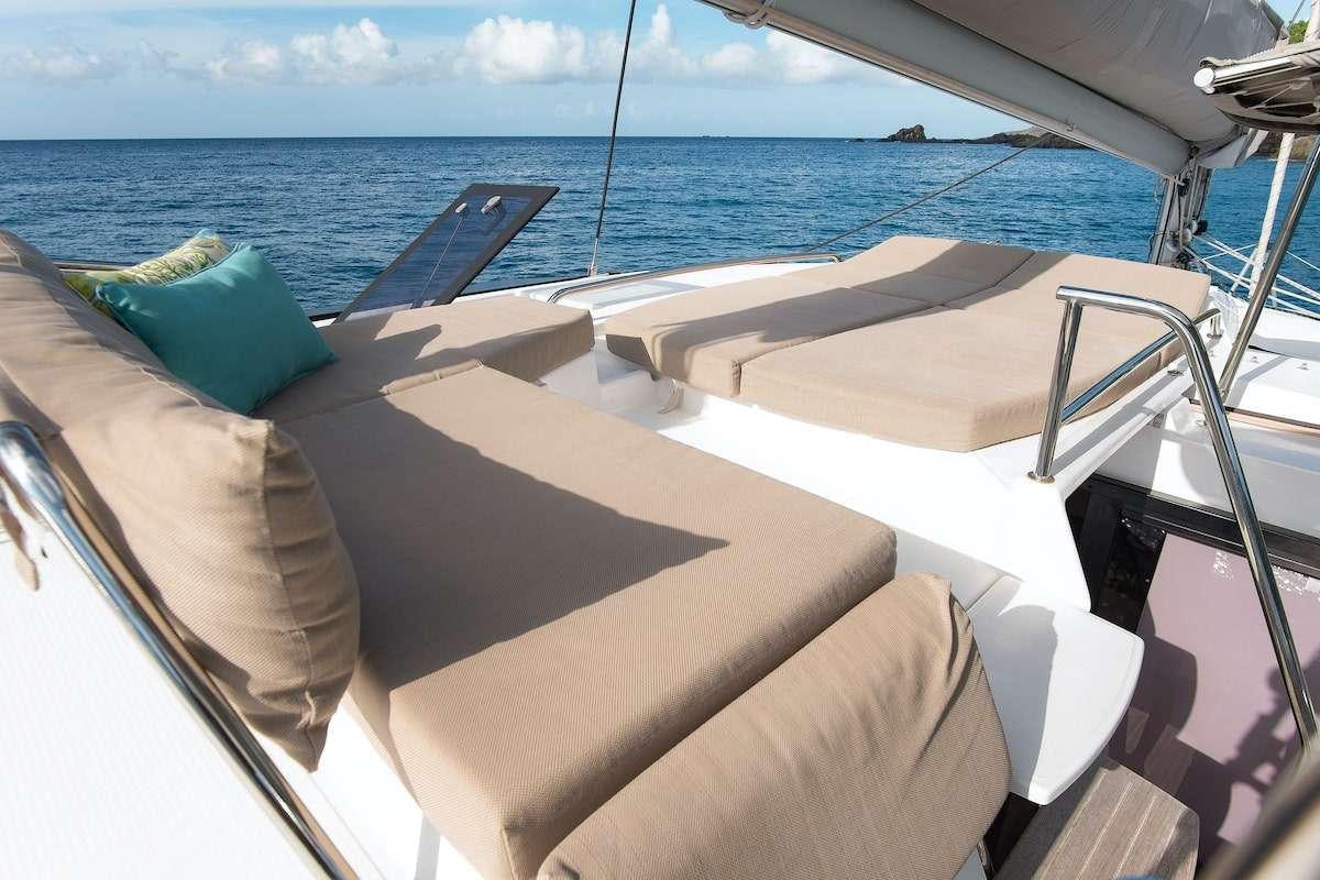 a boat on the water aboard EDDIES IN TIME Yacht for Charter