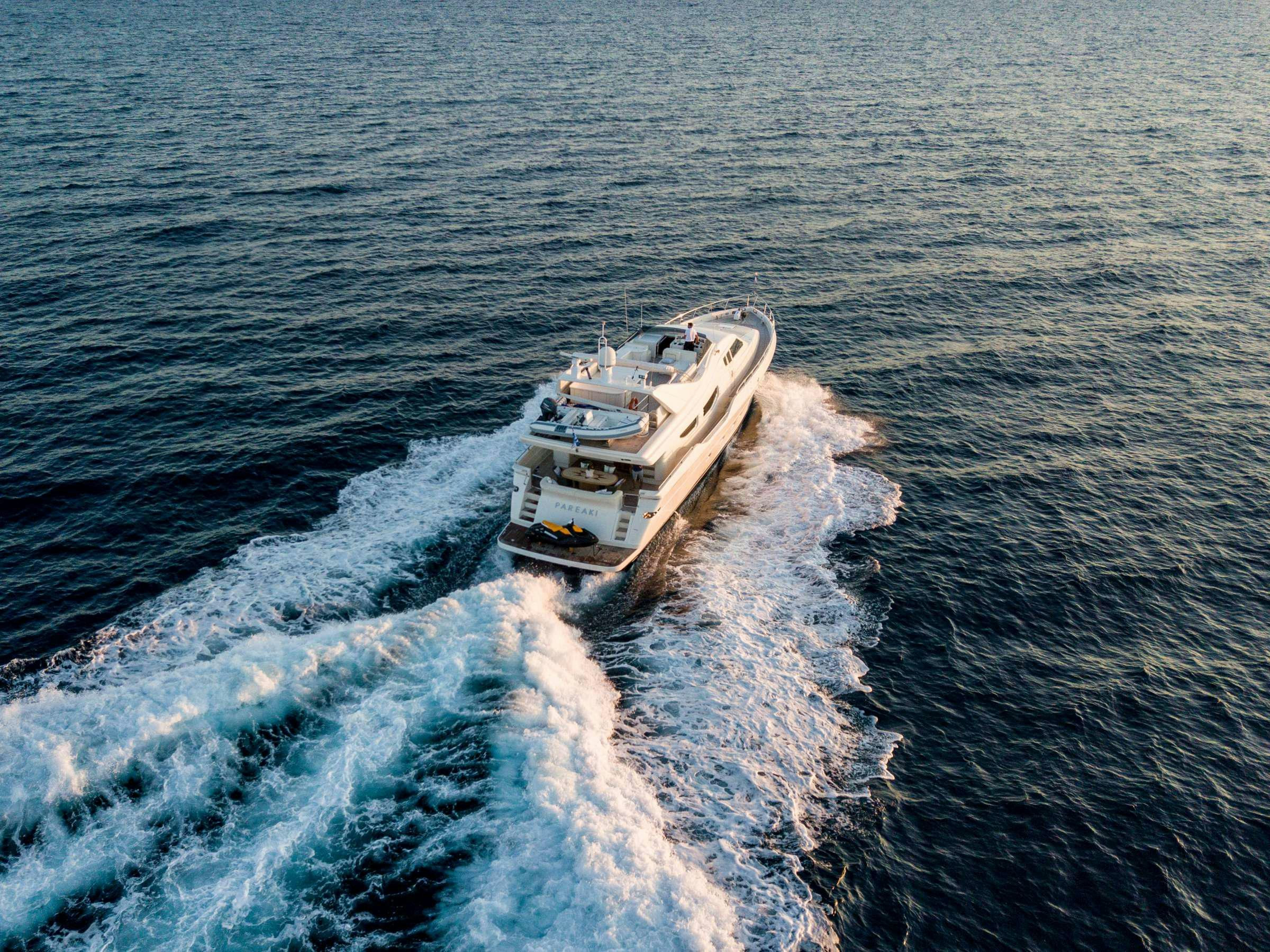 a boat on the water aboard PAREAKI Yacht for Charter