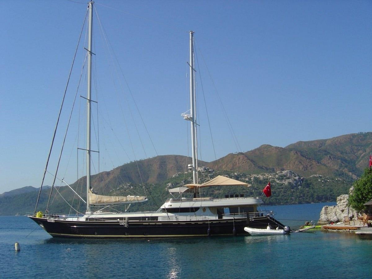 a boat on the water aboard SUHEYLA Yacht for Charter