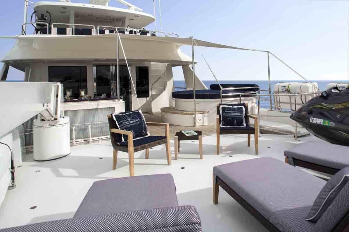 a boat on the water aboard PLAN A Yacht for Charter