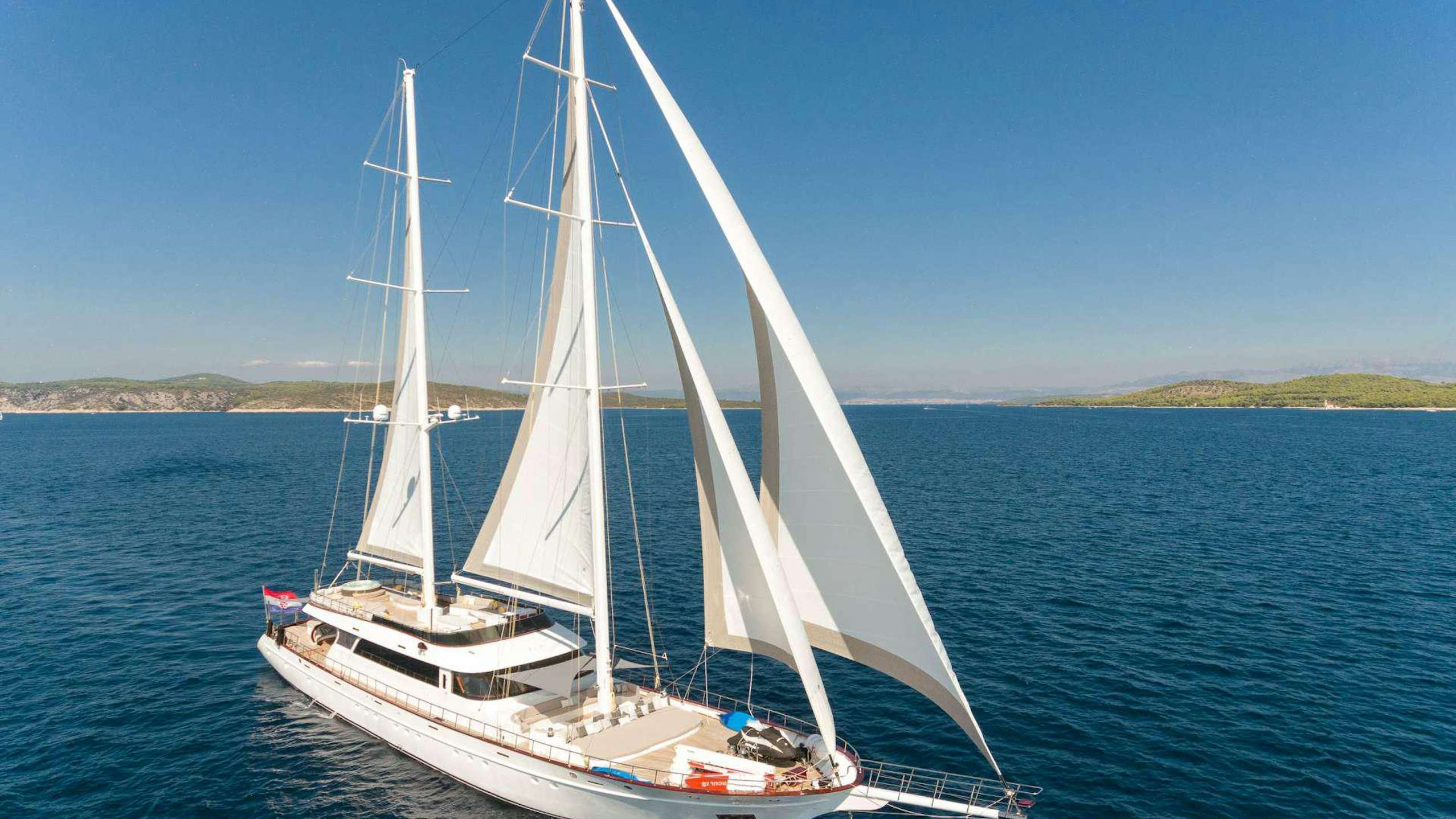 a sailboat on the water aboard LADY GITA Yacht for Charter