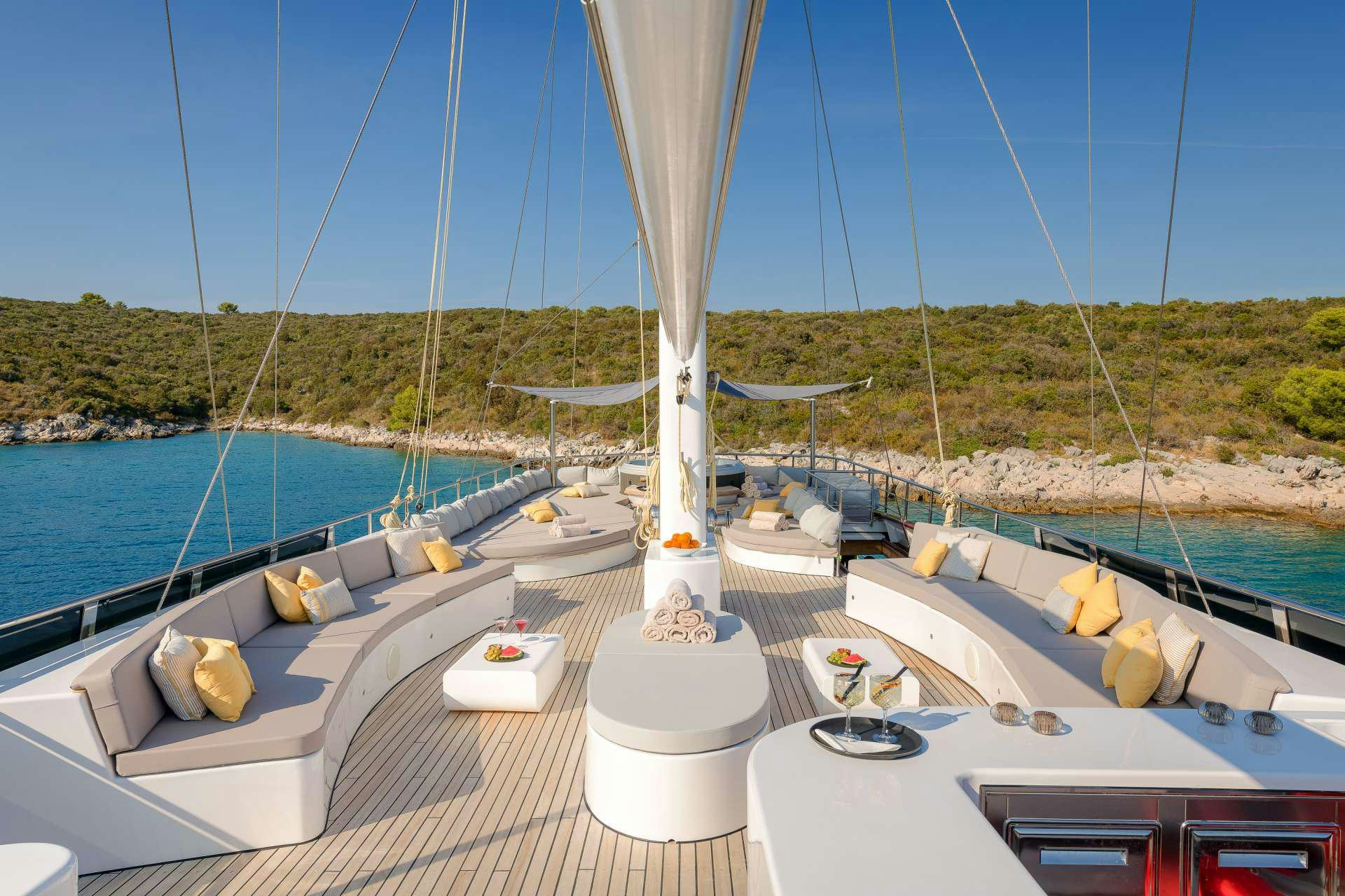 a boat on the water aboard LADY GITA Yacht for Charter