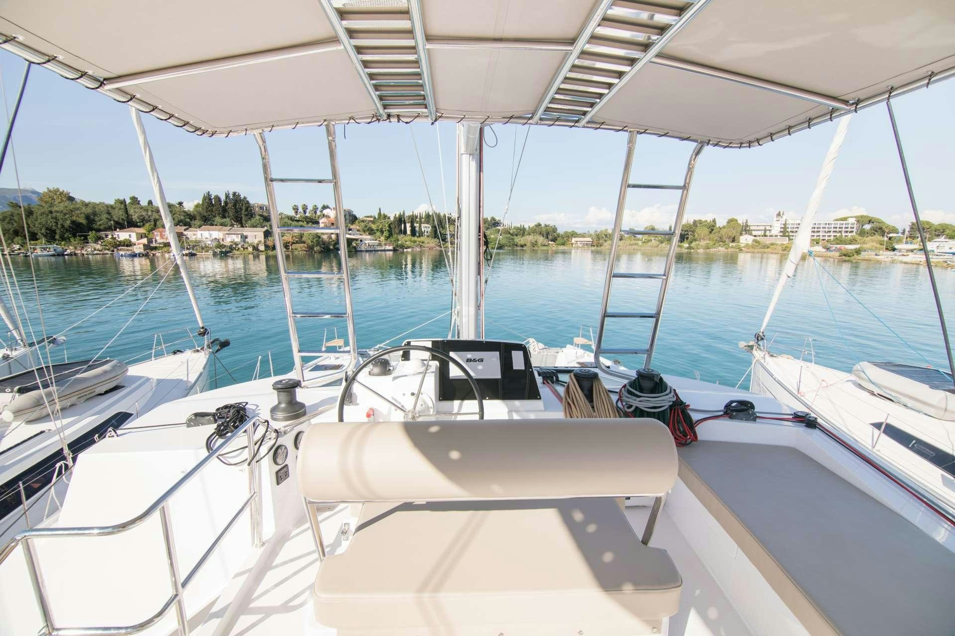 a boat on the water aboard Sithonia Yacht for Charter