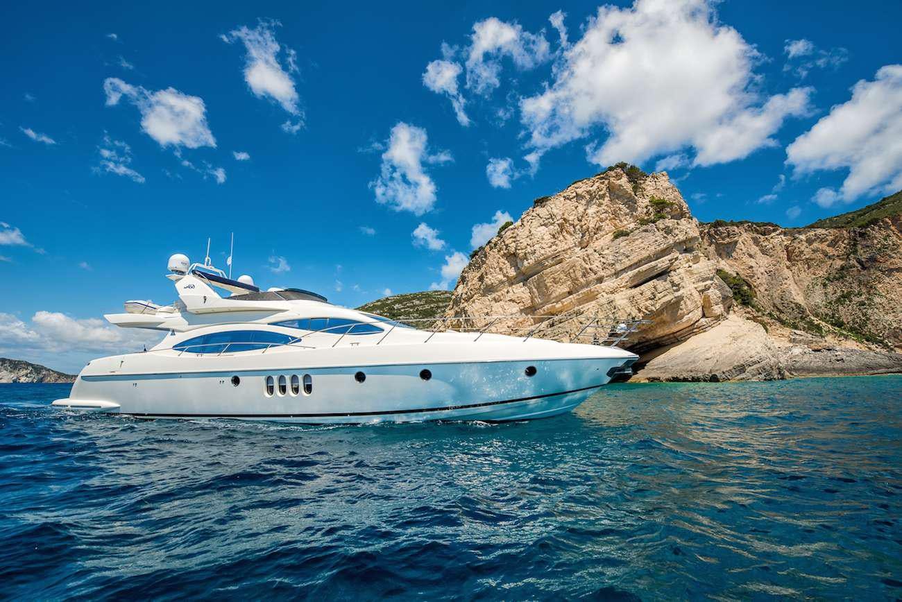 a boat in the water aboard MANU Yacht for Charter