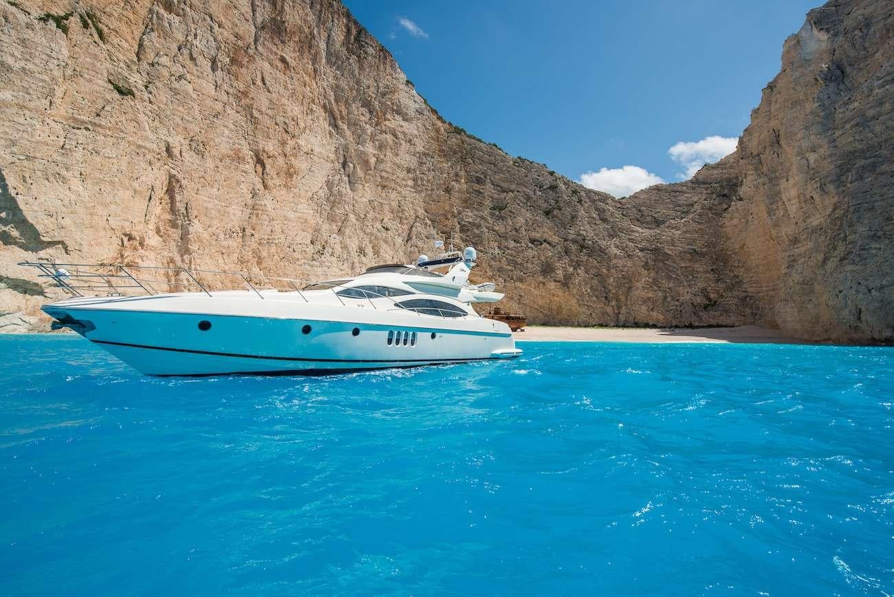 a boat on the water aboard MANU Yacht for Charter