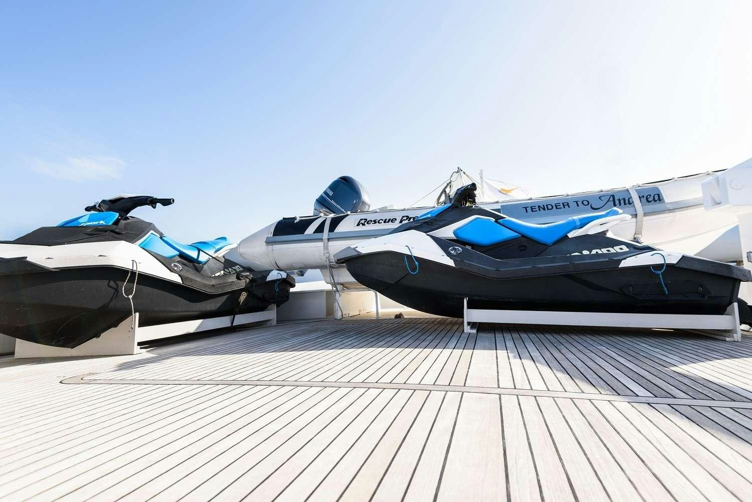 a group of airplanes on a runway aboard LADY RINA Yacht for Charter