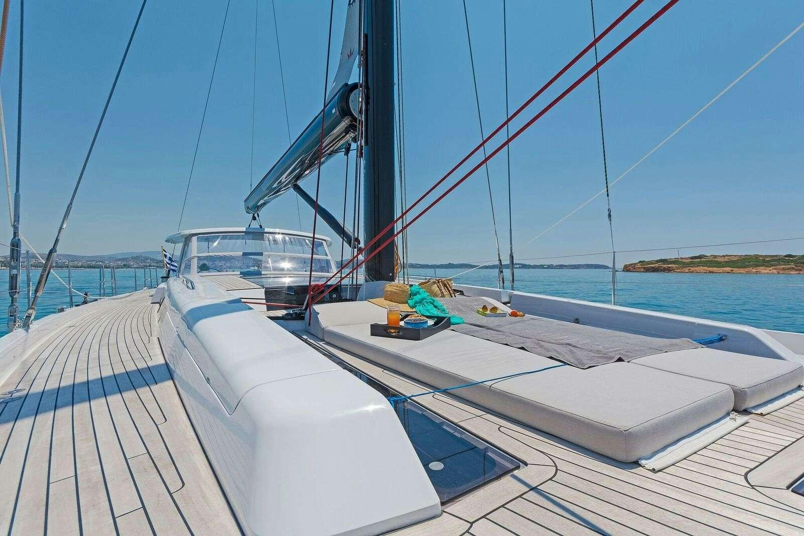 a boat on the water aboard ALIZEE Yacht for Charter