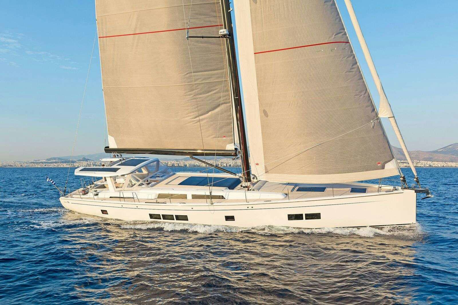 a sailboat in the water aboard ALIZEE Yacht for Charter