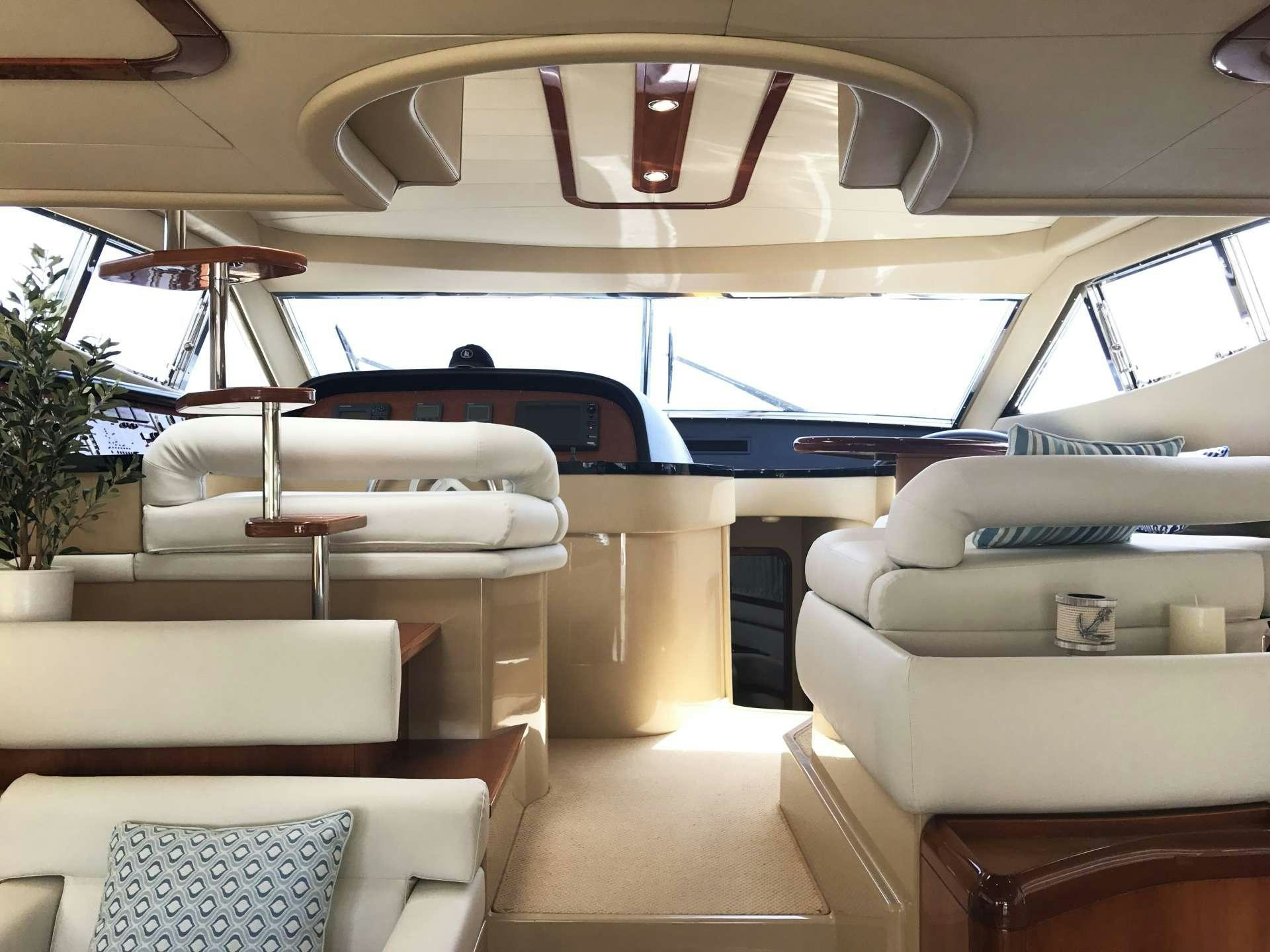 inside of a car aboard ESPERANCE III Yacht for Charter