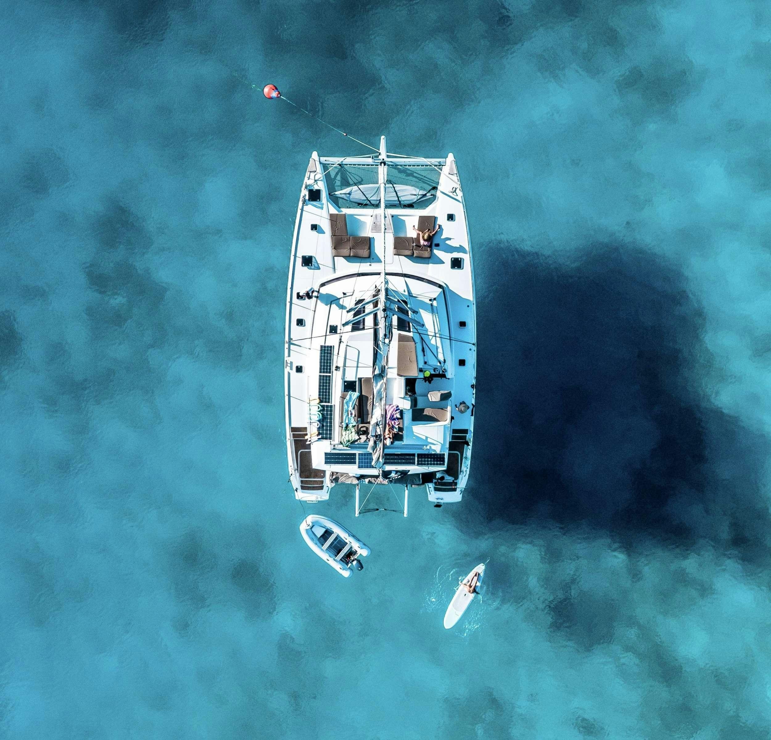 a satellite in space aboard WINTER'S COMING Yacht for Charter