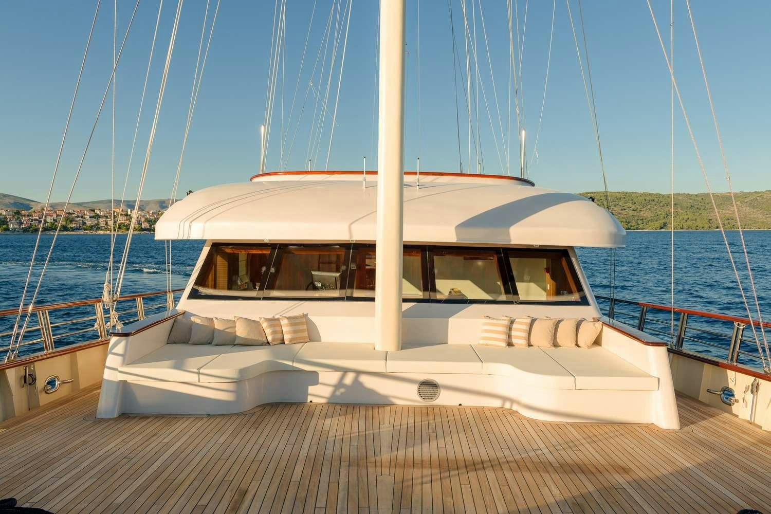 a boat on a deck aboard SON DE MAR Yacht for Charter