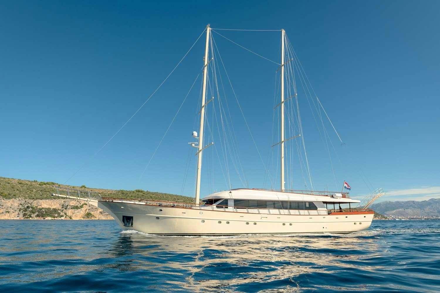 a boat on the water aboard SON DE MAR Yacht for Charter