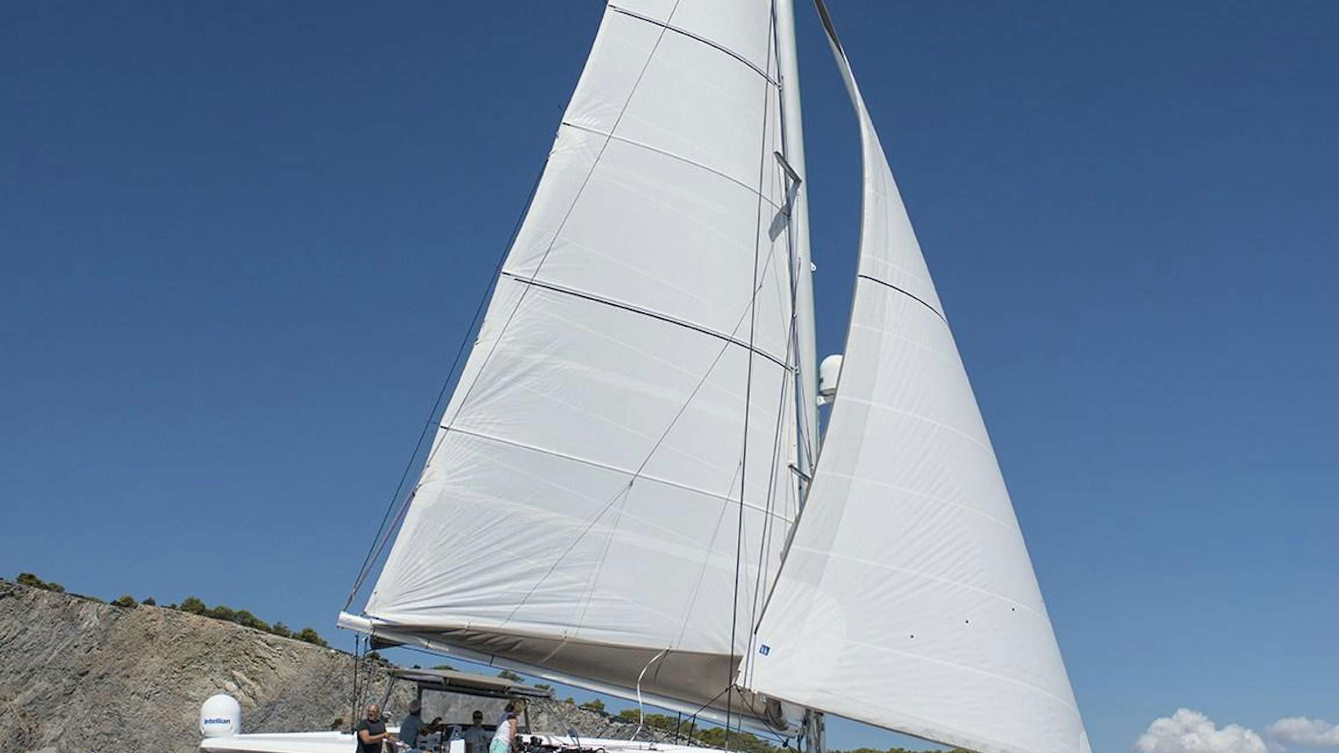 a sailboat on the water aboard Highjinks Yacht for Charter