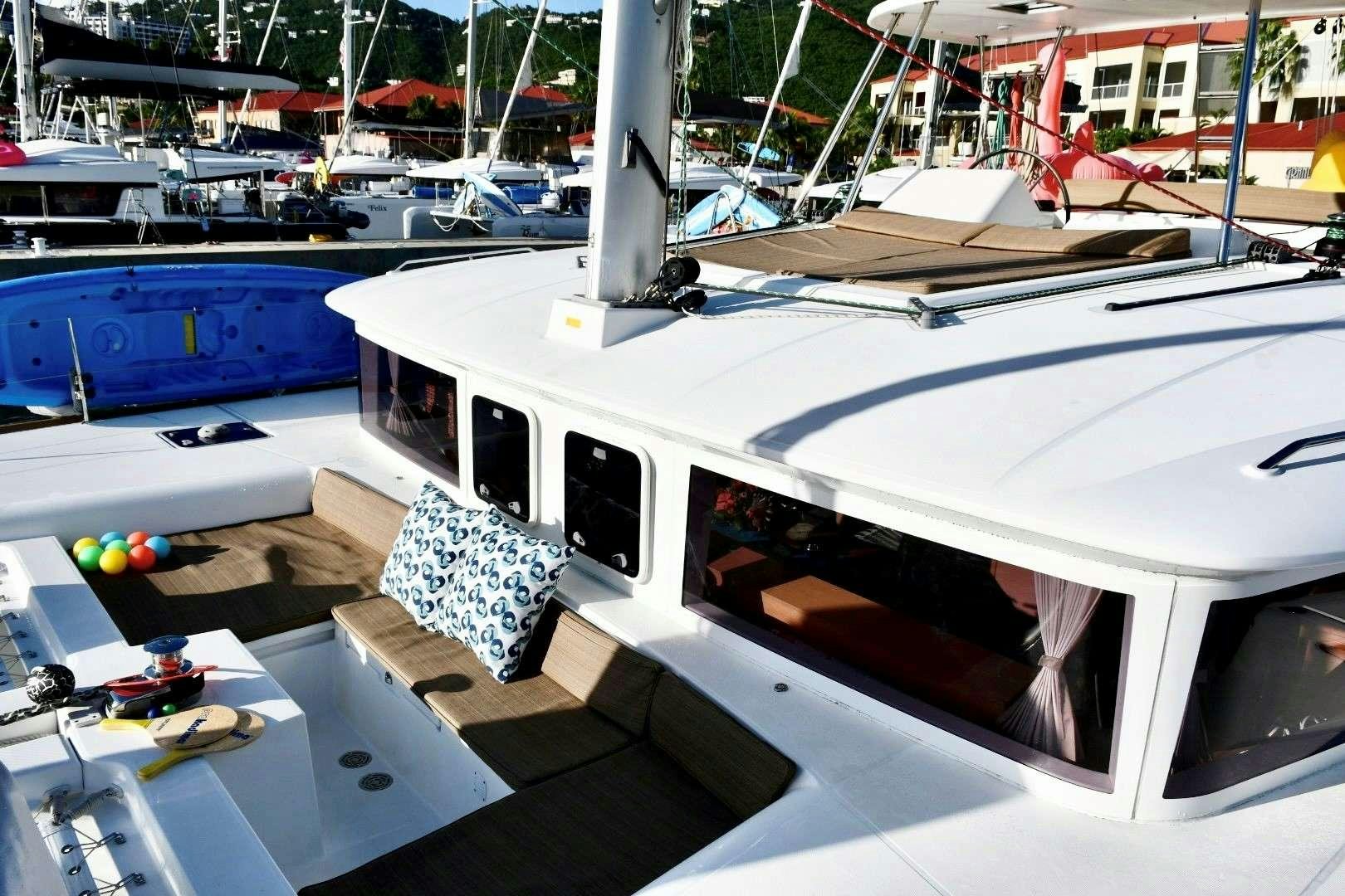 a boat on the water aboard CHAOS INTERRUPTED Yacht for Charter