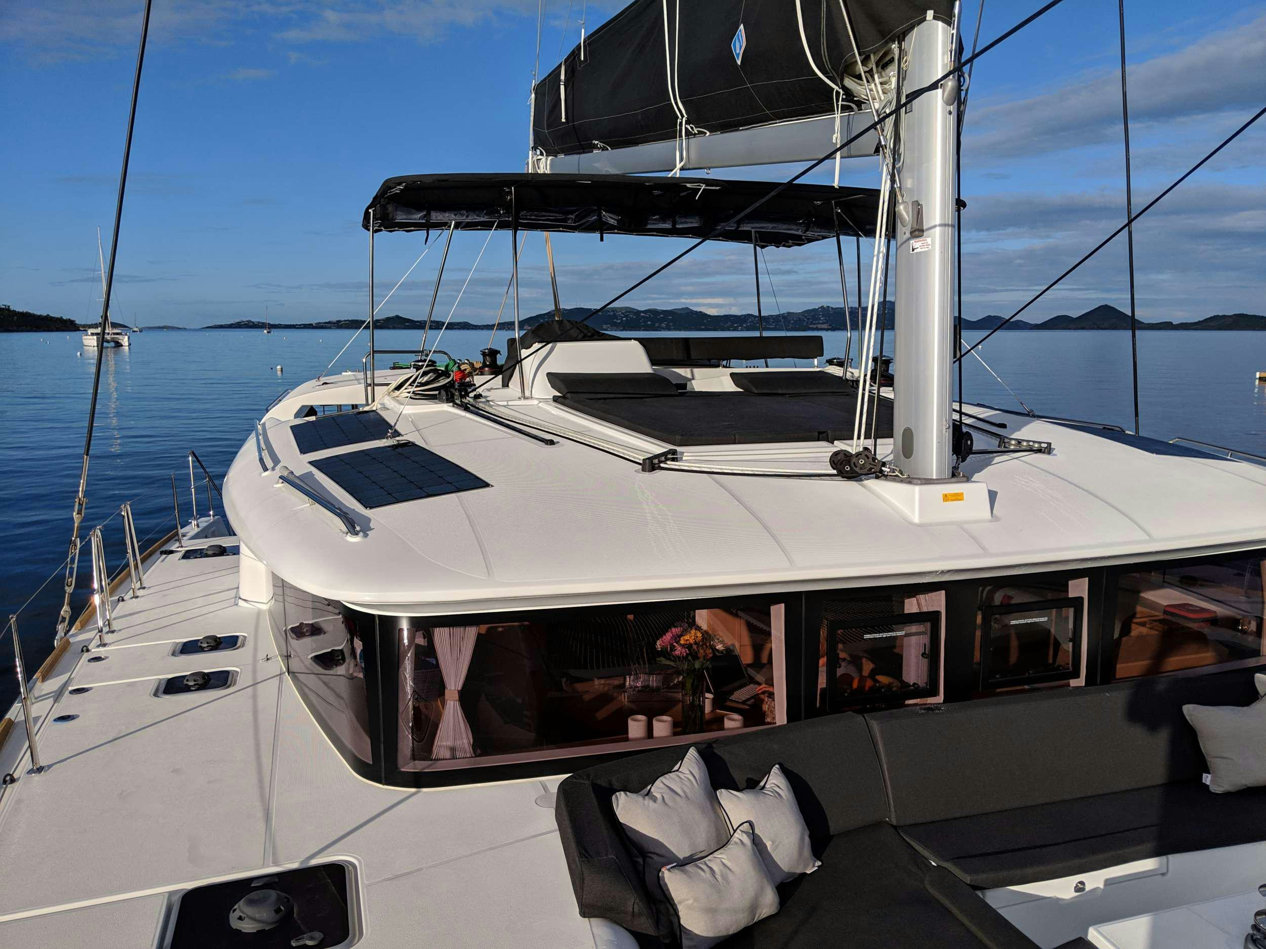 a boat on the water aboard FLOATATION THERAPY Yacht for Charter