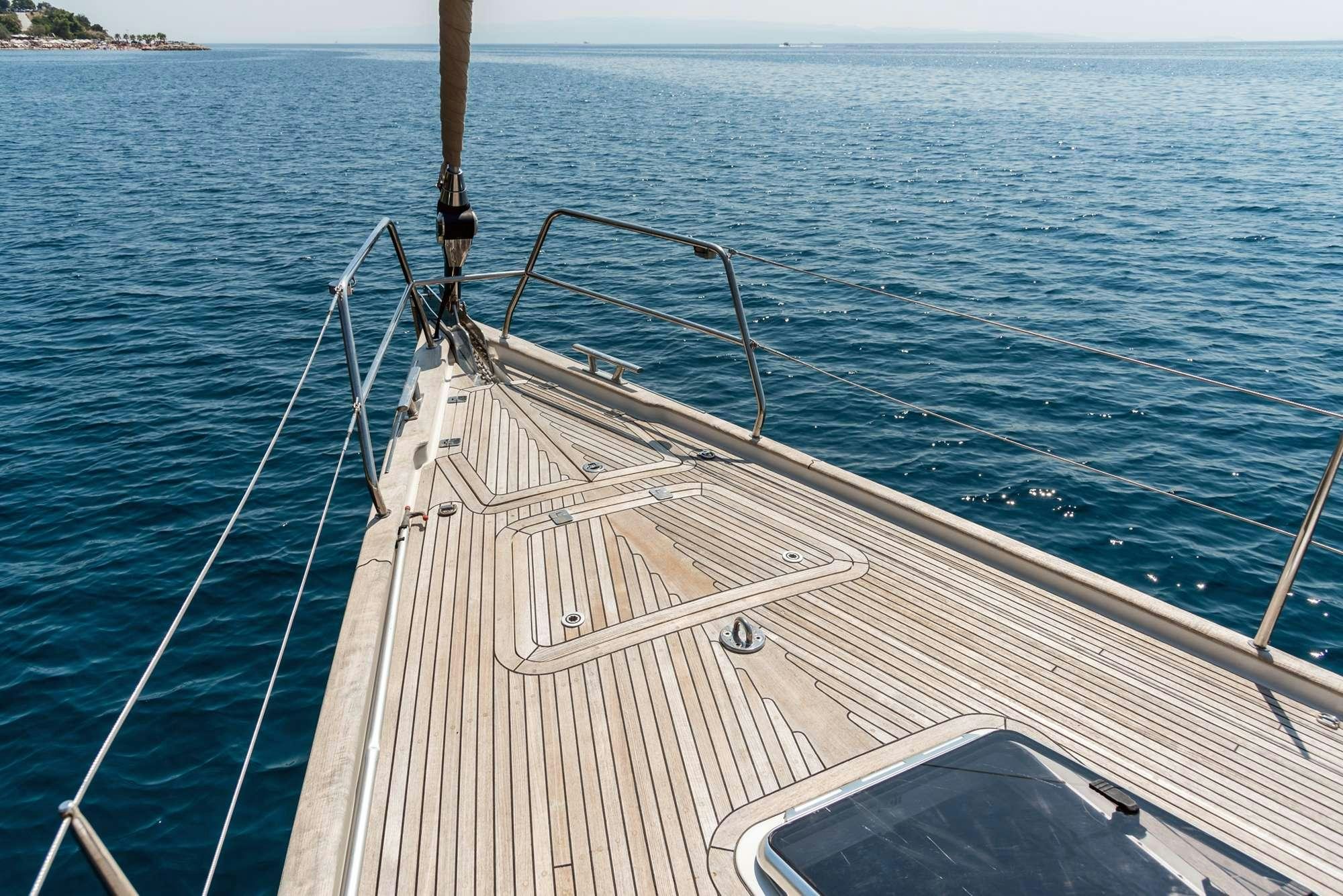 a boat in the water aboard LUNULATA  Yacht for Charter
