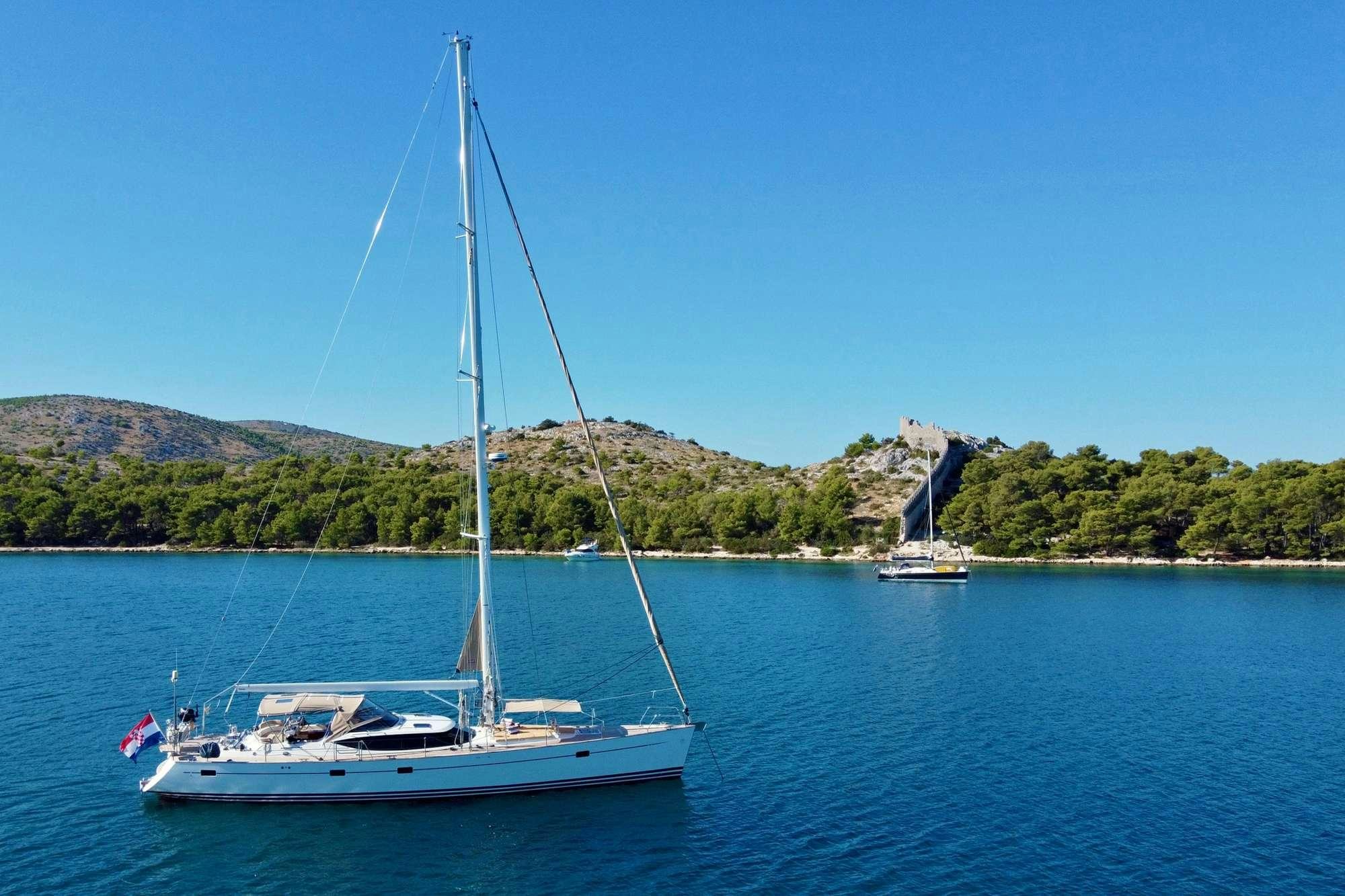 a group of boats in the water aboard LUNULATA  Yacht for Charter