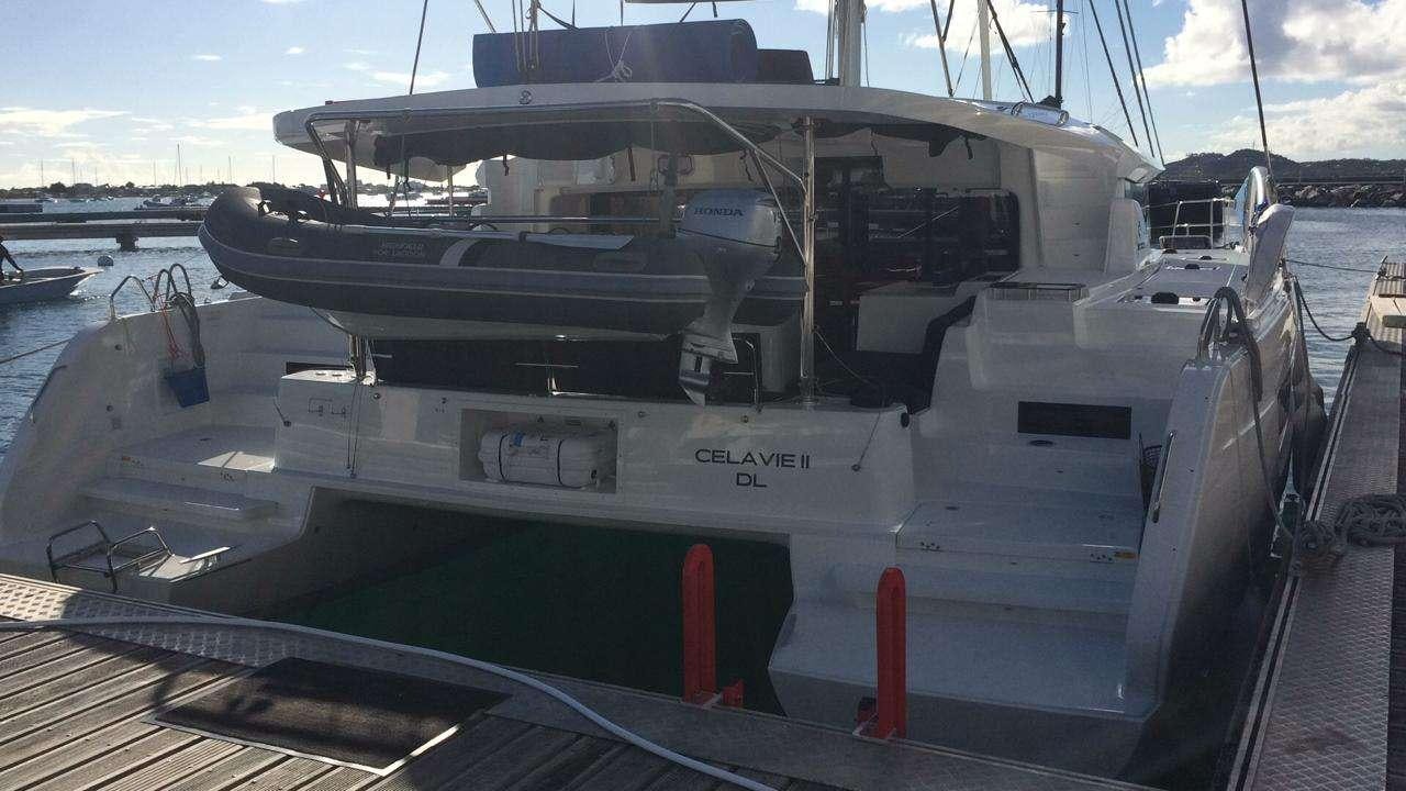 a boat on the water aboard CELAVIE Yacht for Charter