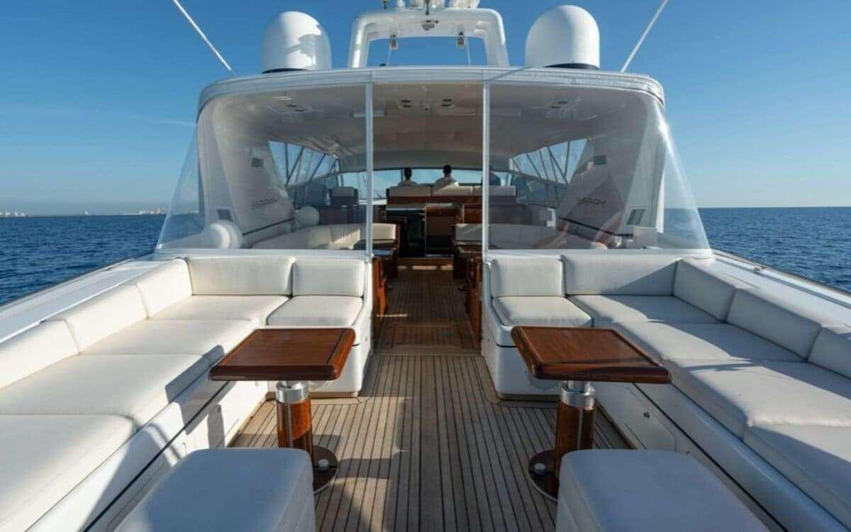 a boat on the water aboard HAPPY Yacht for Charter