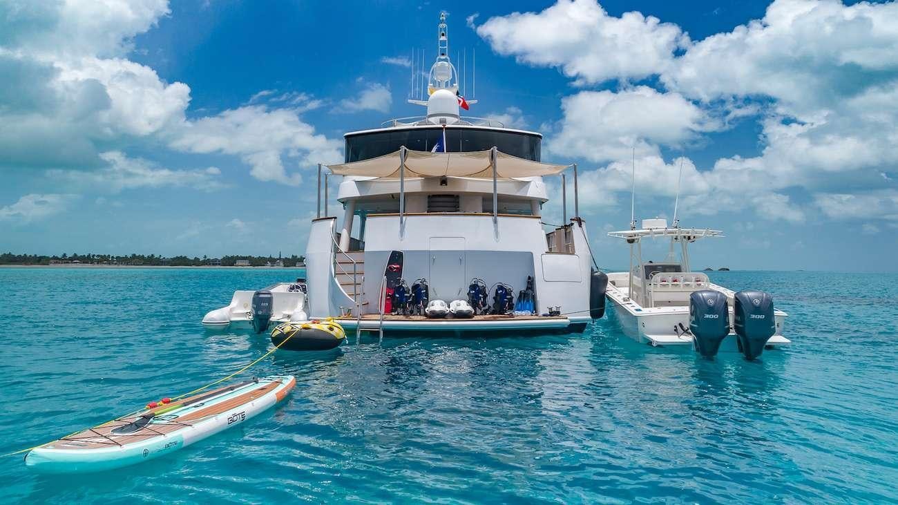 a boat with people on it aboard LADY S Yacht for Charter